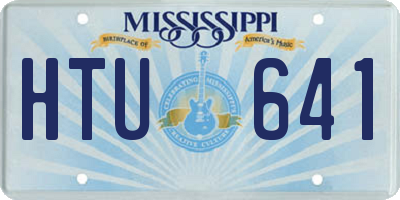 MS license plate HTU641