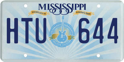 MS license plate HTU644