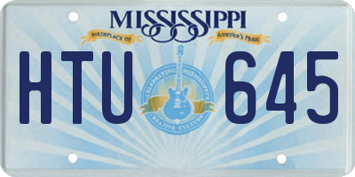 MS license plate HTU645