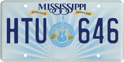 MS license plate HTU646