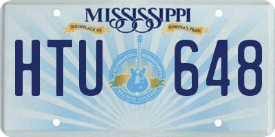 MS license plate HTU648
