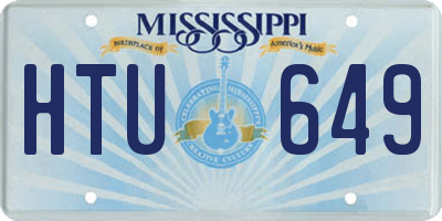 MS license plate HTU649