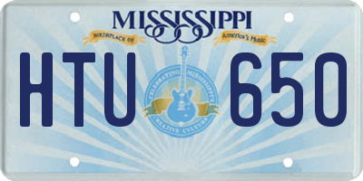 MS license plate HTU650