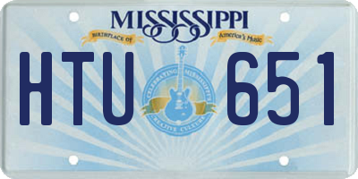 MS license plate HTU651