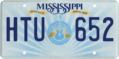 MS license plate HTU652