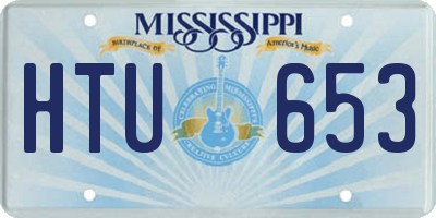 MS license plate HTU653