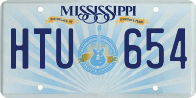 MS license plate HTU654
