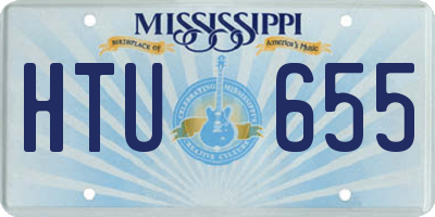 MS license plate HTU655