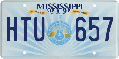 MS license plate HTU657