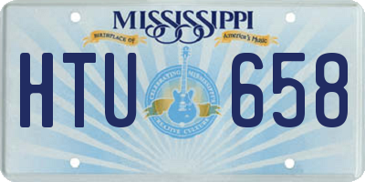 MS license plate HTU658