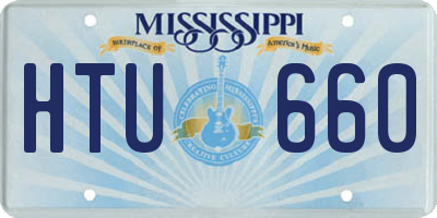 MS license plate HTU660