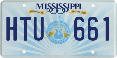 MS license plate HTU661