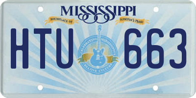 MS license plate HTU663