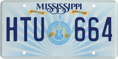 MS license plate HTU664
