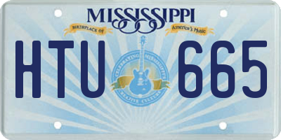 MS license plate HTU665