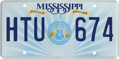 MS license plate HTU674