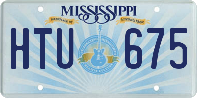 MS license plate HTU675