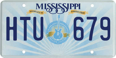 MS license plate HTU679