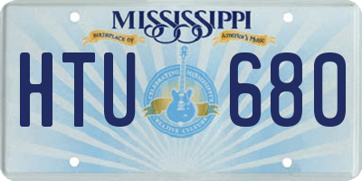 MS license plate HTU680