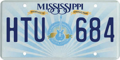MS license plate HTU684