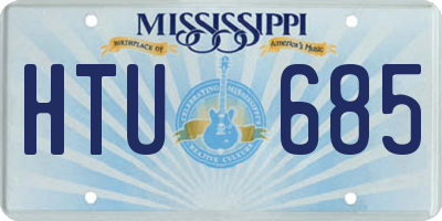 MS license plate HTU685