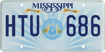 MS license plate HTU686