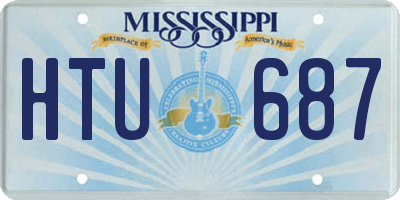 MS license plate HTU687