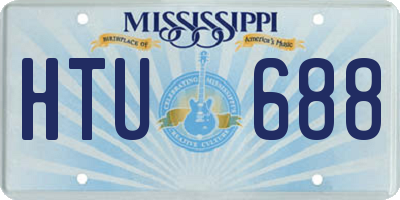 MS license plate HTU688