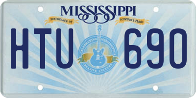MS license plate HTU690