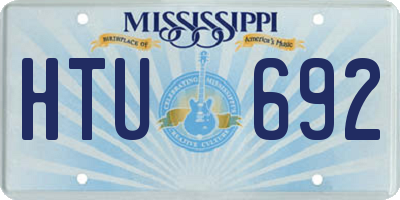 MS license plate HTU692