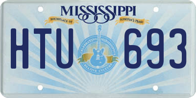 MS license plate HTU693