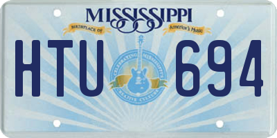 MS license plate HTU694