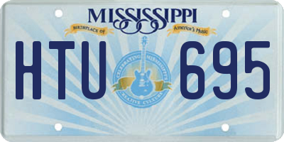 MS license plate HTU695