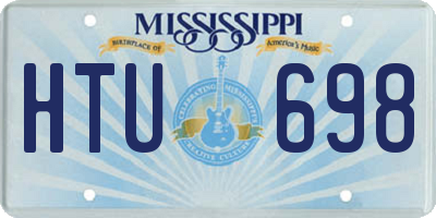 MS license plate HTU698