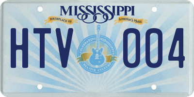 MS license plate HTV004