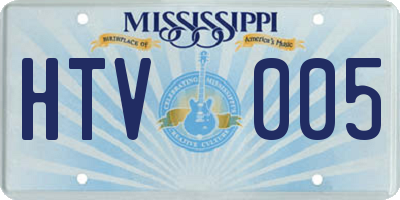 MS license plate HTV005