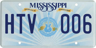 MS license plate HTV006