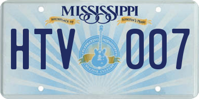 MS license plate HTV007