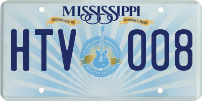 MS license plate HTV008
