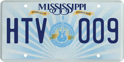 MS license plate HTV009