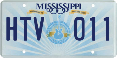 MS license plate HTV011