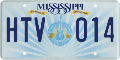 MS license plate HTV014