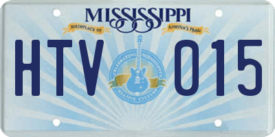 MS license plate HTV015