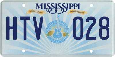 MS license plate HTV028
