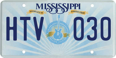 MS license plate HTV030