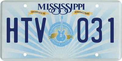 MS license plate HTV031