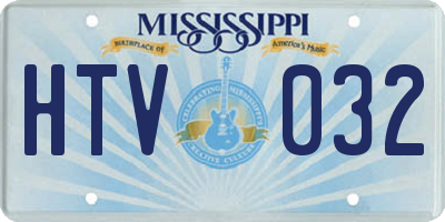 MS license plate HTV032