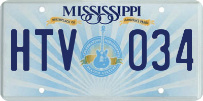 MS license plate HTV034