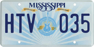 MS license plate HTV035