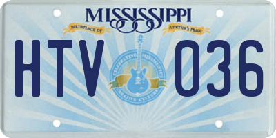 MS license plate HTV036